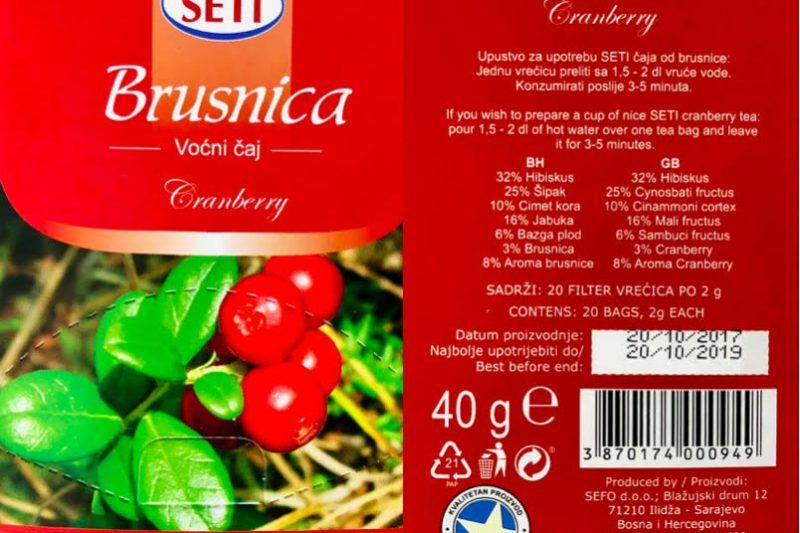 Čaj od brusnice